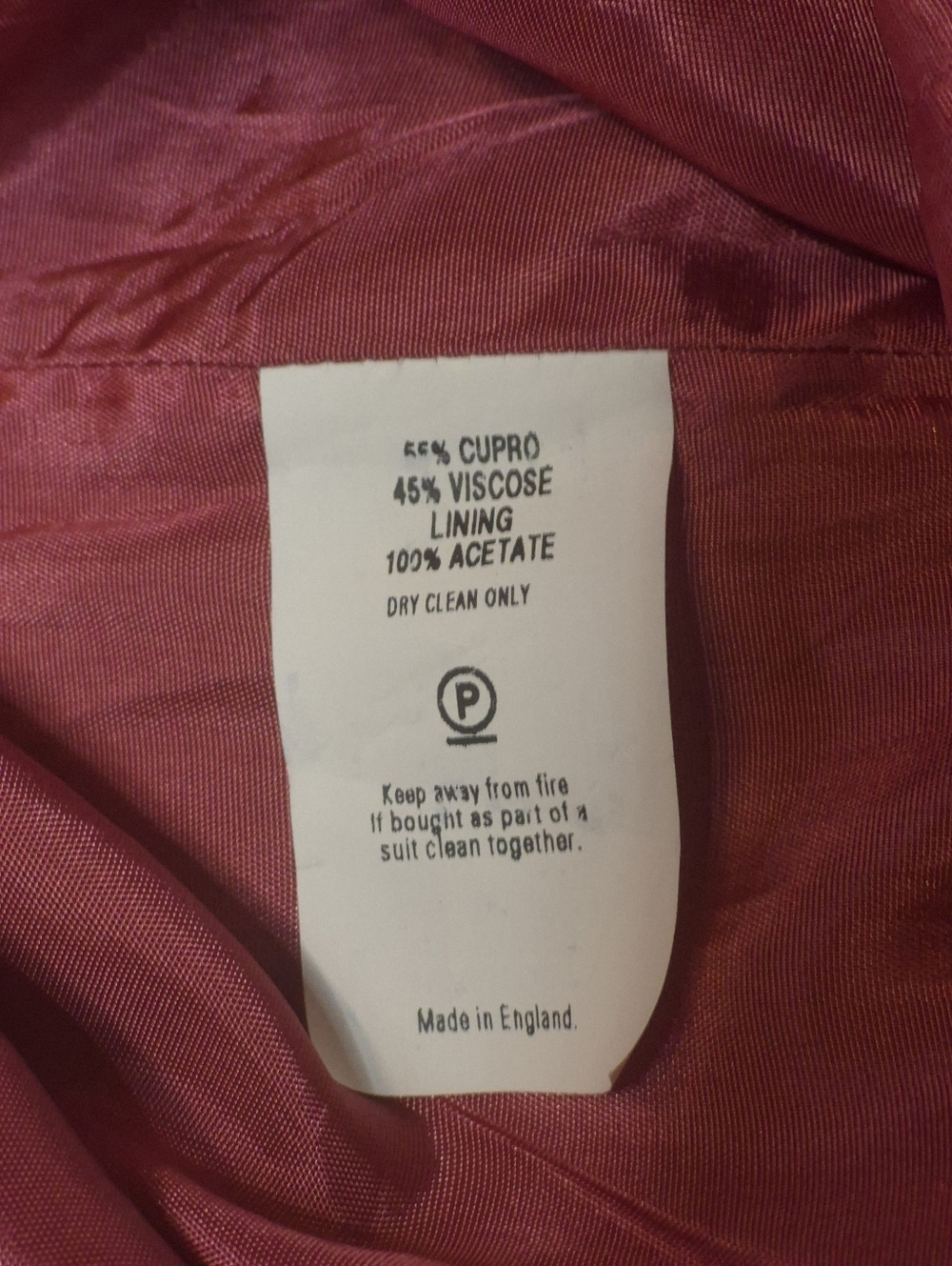 Vintage Monsoon 2 Piece Dress Set UK Made Pink Textured Blazer Slip Dress Rare - Picture 12 of 12